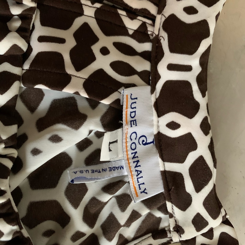 Jude Connally Summer Dress Brown/White
